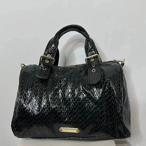 Steve Madden Black Patent Leather Bucket Bag - Picture 5 of 11